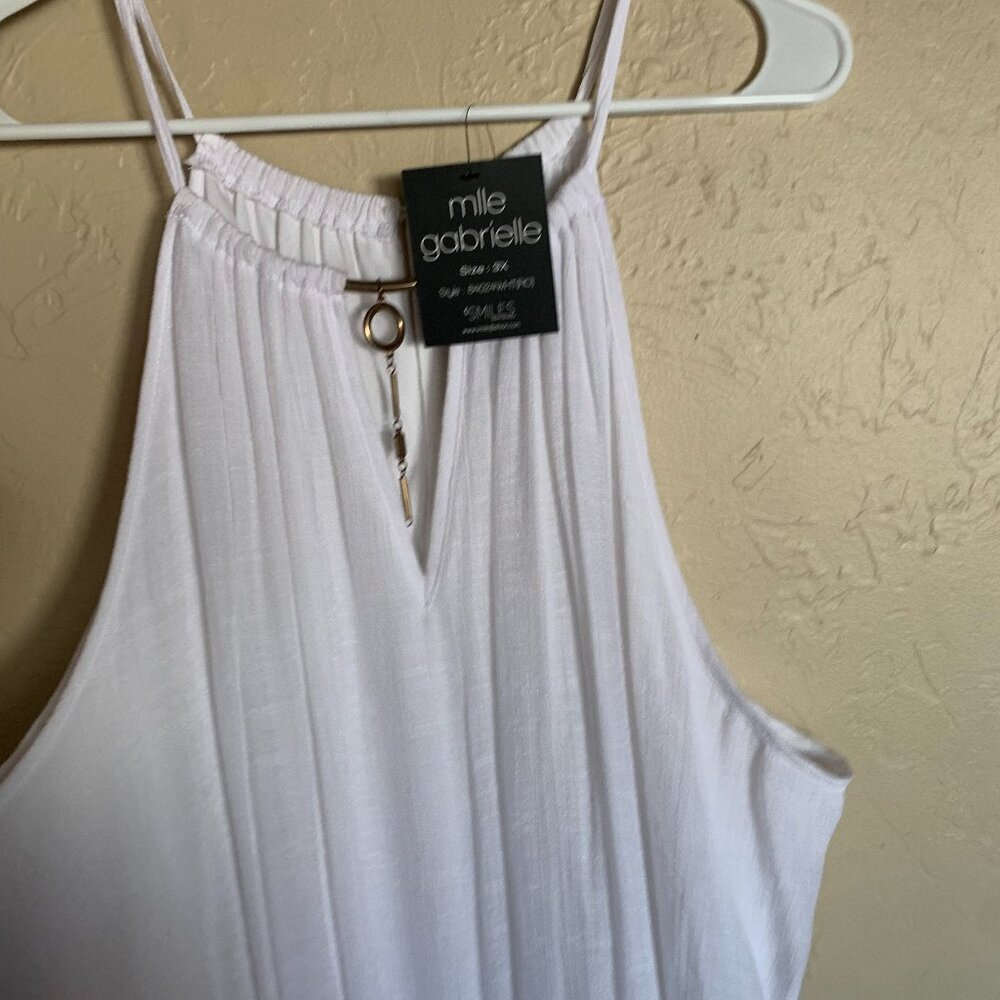 Mlle Gabrielle White Dress Size 3x nwt